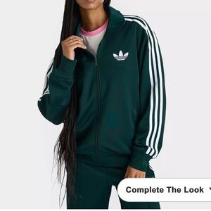 NWT Adidas firebird track jacket in green